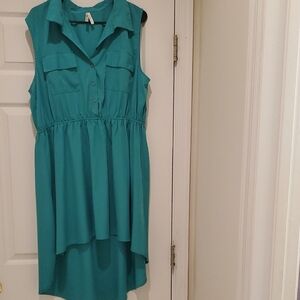Live 4 Truth Sleeveless Teal High-Low Dress
